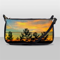 Fence Line Trees Shoulder Clutch Bag by okhismakingart