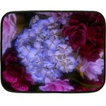 Hydrangea Arrangement II (Blue Tint) Fleece Blanket (Mini) 35 x27  Blanket