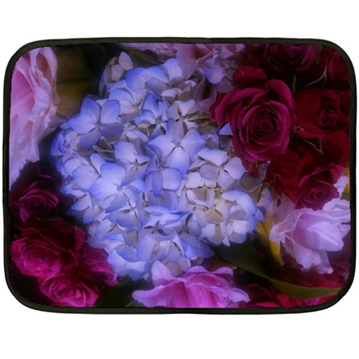 Hydrangea Arrangement II (Blue Tint) Fleece Blanket (Mini)