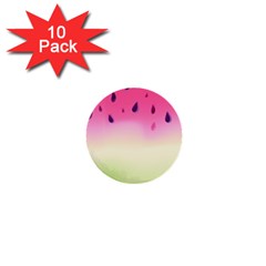 Watermelon Pastel Gradient Pink Watermelon Pastel Gradient 1  Mini Buttons (10 Pack)  by genx