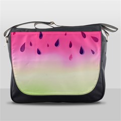 Watermelon Pastel Gradient Pink Watermelon Pastel Gradient Messenger Bag by genx