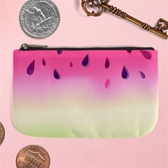 Watermelon Pastel Gradient Pink Watermelon Pastel Gradient Large Coin Purse by genx