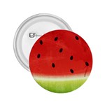 Juicy Paint texture Watermelon red and green watercolor 2.25  Buttons Front