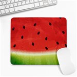 Juicy Paint texture Watermelon red and green watercolor Large Mousepads Front