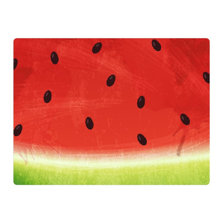 Juicy Paint texture Watermelon red and green watercolor Double Sided Flano Blanket (Mini) 