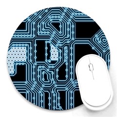 Circuit Pcb Tile Tiling Computer Round Mousepads by Pakrebo