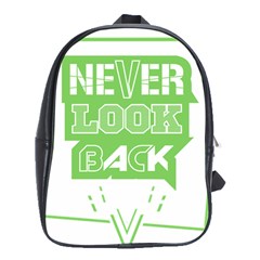 Never Look Back School Bag (xl) by Melcu