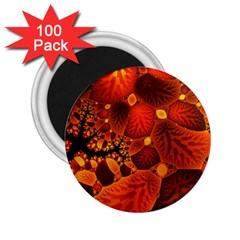 Leaf Autumn Nature Background 2 25  Magnets (100 Pack)  by Pakrebo