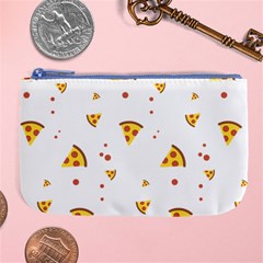 Pizza Pattern Pepperoni Cheese Funny Slices Large Coin Purse by genx