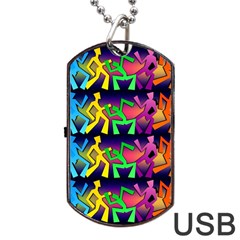 Dancing Dog Tag Usb Flash (two Sides) by ArtworkByPatrick