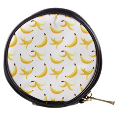 Yellow Banana And Peels Pattern With Polygon Retro Style Mini Makeup Bag by genx