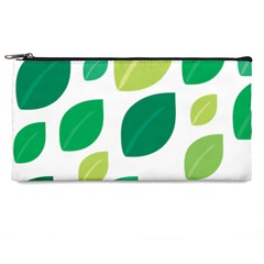 Leaves Green Modern Pattern Naive Retro Leaf Organic Pencil Cases by genx