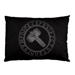 Thor Hammer With Runes Valhalla Tristella Viking Norse Mythology Mjolnir Pillow Case (two Sides) by snek