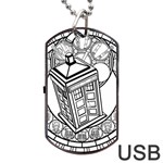 Bad Wolf Tardis Art Drawing Doctor Who Dog Tag USB Flash (Two Sides) Front