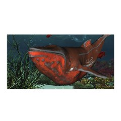 Awesome Mechanical Whale In The Deep Ocean Satin Wrap by FantasyWorld7