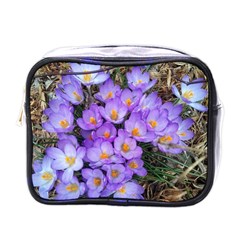 Signs Of Spring Purple Crocua Mini Toiletries Bag (one Side) by Riverwoman