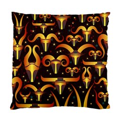 Stylised Horns Black Pattern Standard Cushion Case (two Sides) by HermanTelo