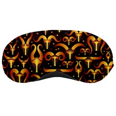 Stylised Horns Black Pattern Sleeping Masks by HermanTelo