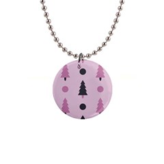 Christmas Tree Fir Den 1  Button Necklace by HermanTelo