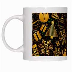 Christmas Background Gold White Mugs by HermanTelo