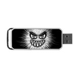 Monster Black White Eyes Portable USB Flash (Two Sides) Front