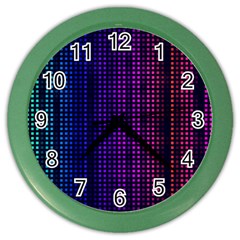 Abstract Background Plaid Color Wall Clock by HermanTelo