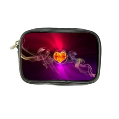 Flame Heart Smoke Love Fire Coin Purse by HermanTelo