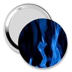 Smoke Flame Abstract Blue 3  Handbag Mirrors by HermanTelo