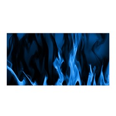 Smoke Flame Abstract Blue Satin Wrap by HermanTelo