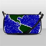 Globe Drawing Earth Ocean Shoulder Clutch Bag Front