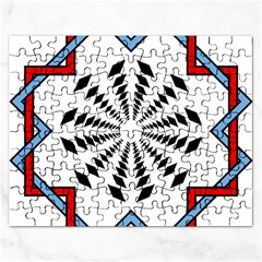 Star Illusion Mandala Rectangular Jigsaw Puzzl by HermanTelo