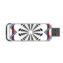 Star Illusion Mandala Portable Usb Flash (one Side) by HermanTelo