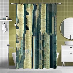 Texture Abstract Buildings Shower Curtain 48  X 72  (small)  by Pakrebo