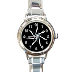 Star Sky Design Decor Round Italian Charm Watch by HermanTelo