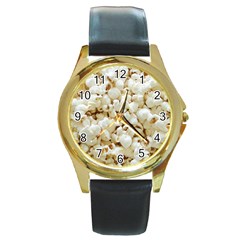 Popcorn Round Gold Metal Watch by TheAmericanDream