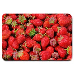 Strawberries Large Doormat  by TheAmericanDream