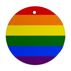 Lgbt Rainbow Pride Flag Ornament (round) by lgbtnation