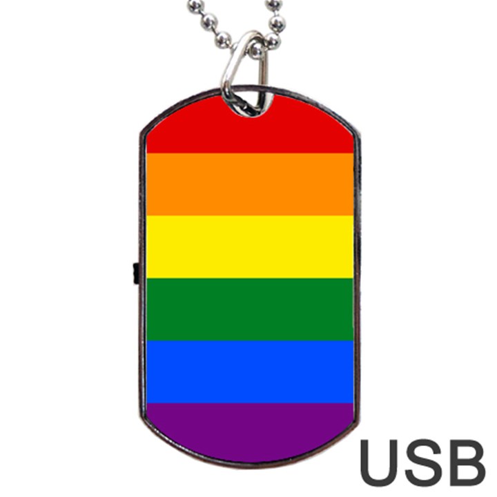 LGBT Rainbow Pride Flag Dog Tag USB Flash (Two Sides)