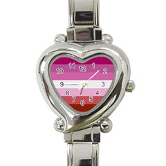 Lesbian Pride Flag Heart Italian Charm Watch by lgbtnation