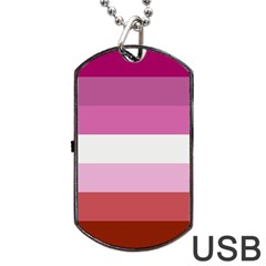 Lesbian Pride Flag Dog Tag Usb Flash (two Sides) by lgbtnation