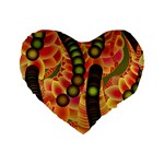 Abstract Background Digital Green Standard 16  Premium Heart Shape Cushions Front