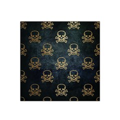 Golden Glitter Skeleton Gothic Satin Bandana Scarf by HermanTelo