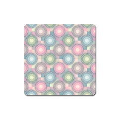 Seamless Pattern Pastels Background Square Magnet by HermanTelo