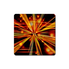 Zoom Effect Explosion Fire Sparks Square Magnet by HermanTelo