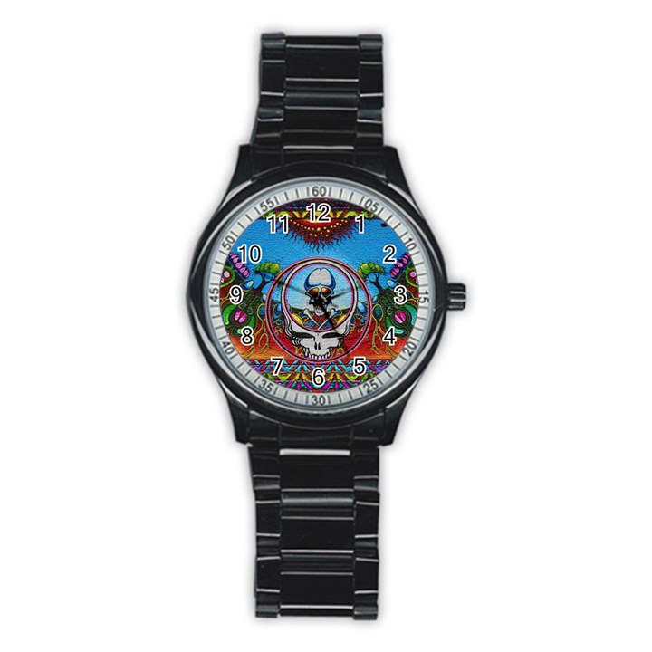 Grateful Dead Wallpapers Stainless Steel Round Watch