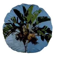 Palm Tree Large 18  Premium Flano Round Cushions by snowwhitegirl