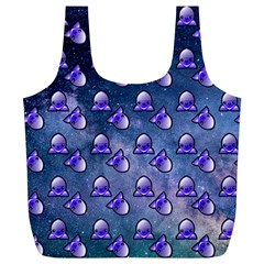 Kawaii Space Rocket Pattern Full Print Recycle Bag (xl) by snowwhitegirl