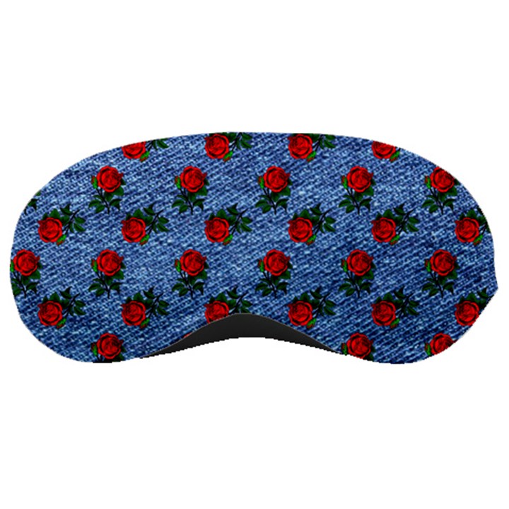 Blue Denim And Roses Sleeping Mask