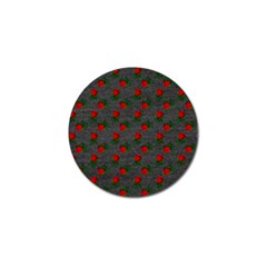 Black Denim And Roses Golf Ball Marker (10 Pack) by snowwhitegirl