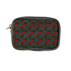 Black Denim And Roses Coin Purse by snowwhitegirl